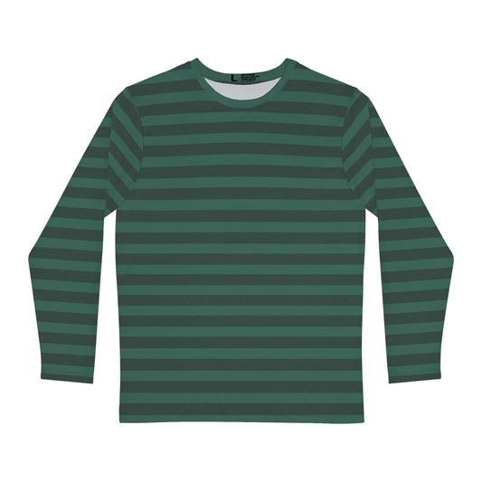 Balsam Green Striped Men's Long Sleeve Shirt
