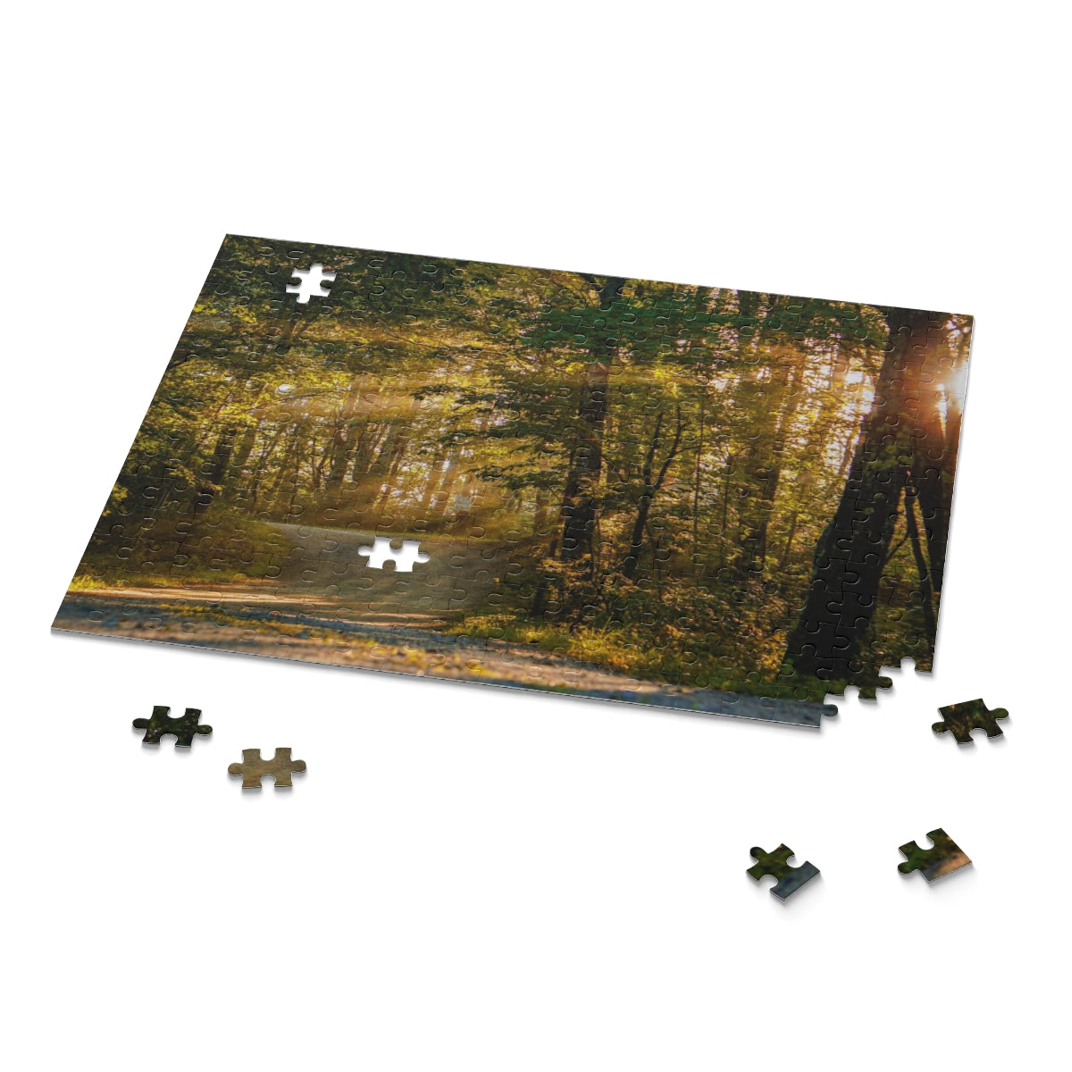 Sunbeams Through The Forest Puzzle (120, 252, 500-Piece)
