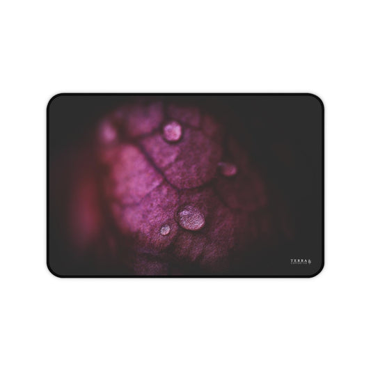 Macro Droplet on Red Leaf Full-Size Gaming Mousepad