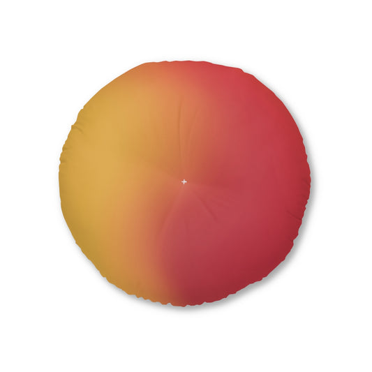 Autumn Tones Tufted Floor Pillow, Round