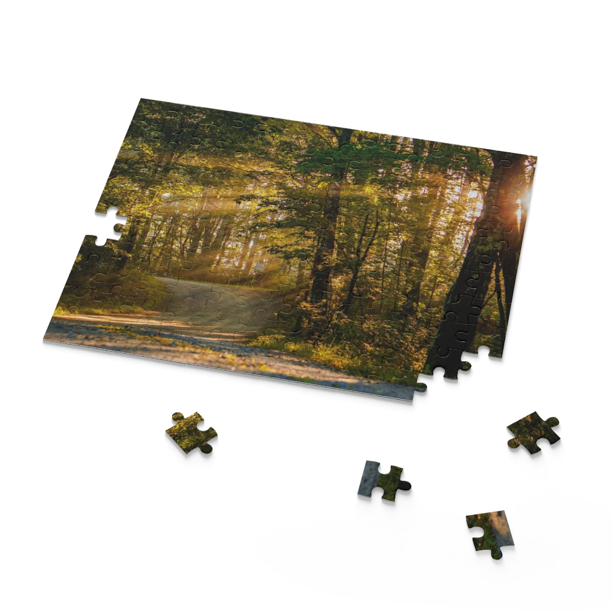 Sunbeams Through The Forest Puzzle (120, 252, 500-Piece)
