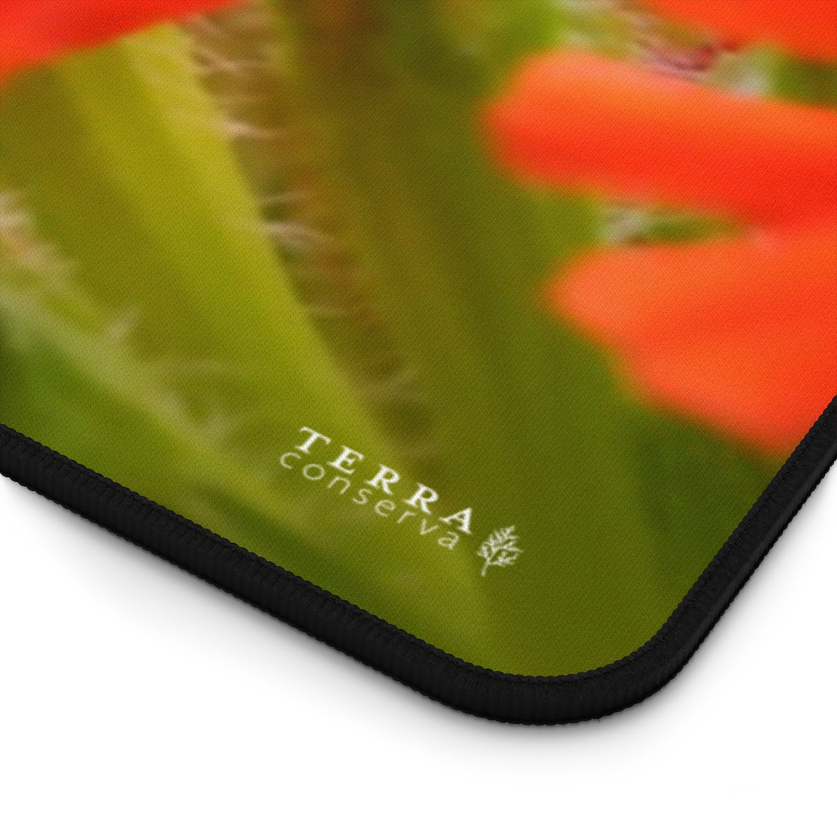 Flower Fly on Red Flowers Full-Size Gaming Mousepad