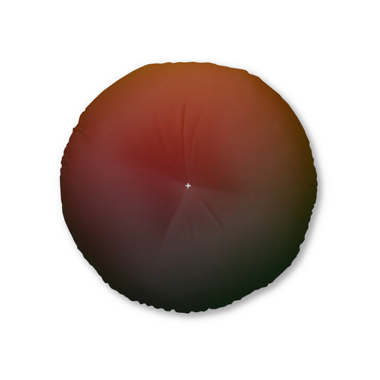 Deep Tones Tufted Floor Pillow, Round