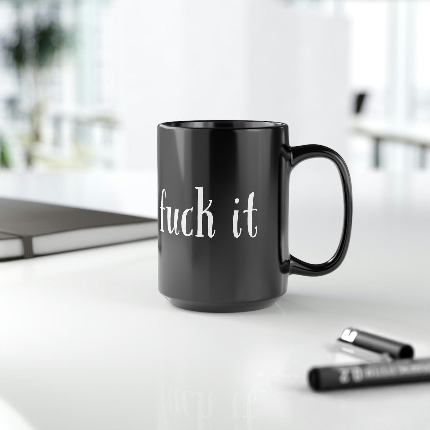 Fuck It Heart 15oz Black Mug