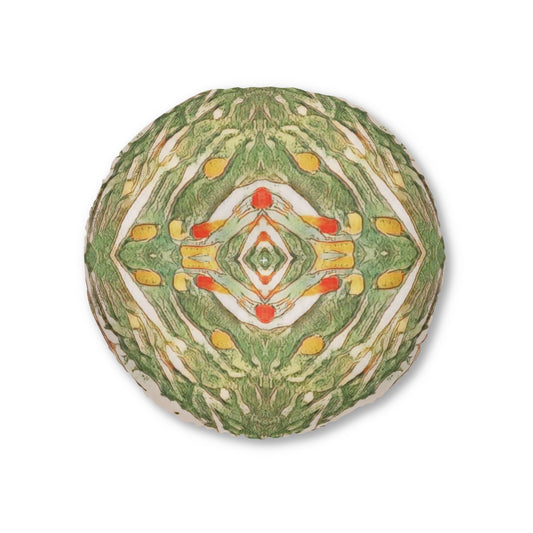 Earth Spirits Tufted Floor Pillow, Round