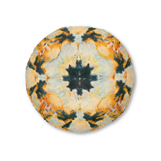 Guardians of the Light Tufted Floor Pillow, Round