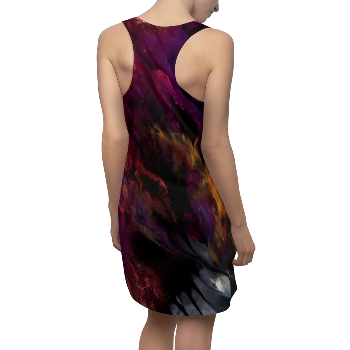 Smokey Flames Slinky Racerback Dress