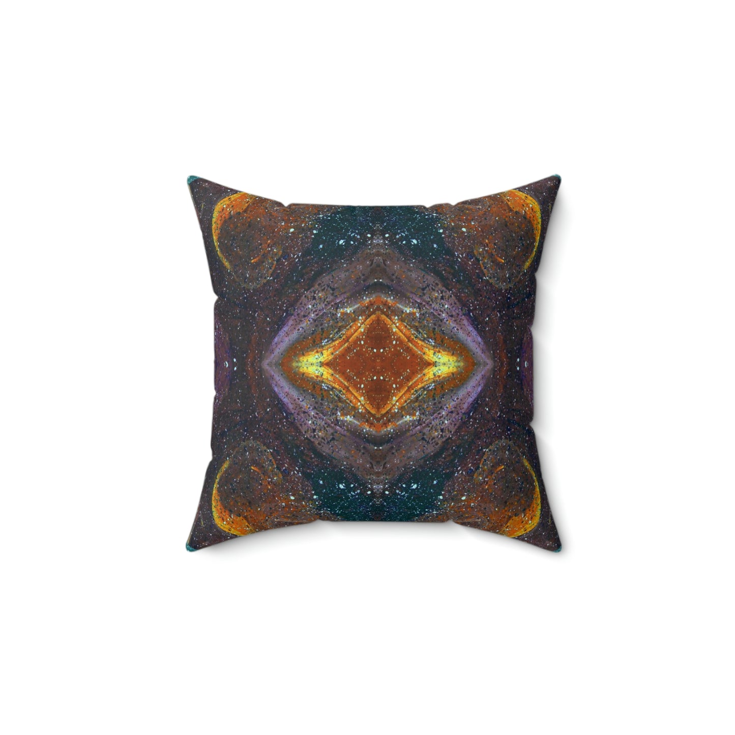 The Symmetry of Life Faux Suede Throw Pillow