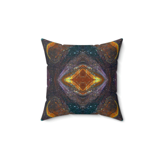 The Symmetry of Life Faux Suede Throw Pillow