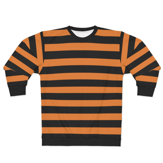 Orange & Black Stripe Unisex Sweatshirt