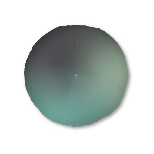 Sea Foam Tones Tufted Floor Pillow, Round