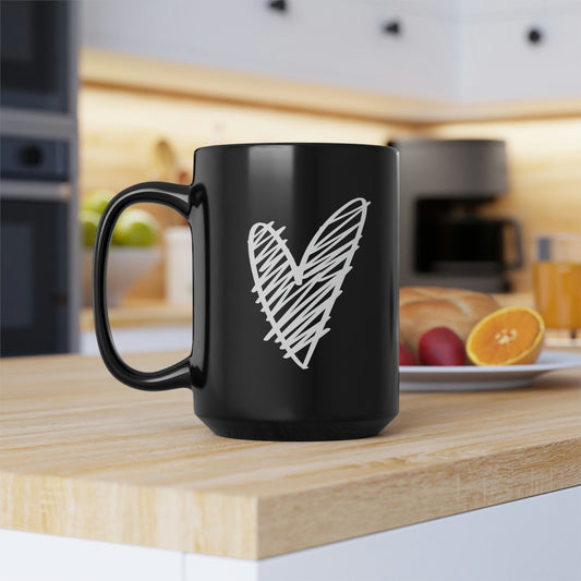 Fuck It Heart 15oz Black Mug
