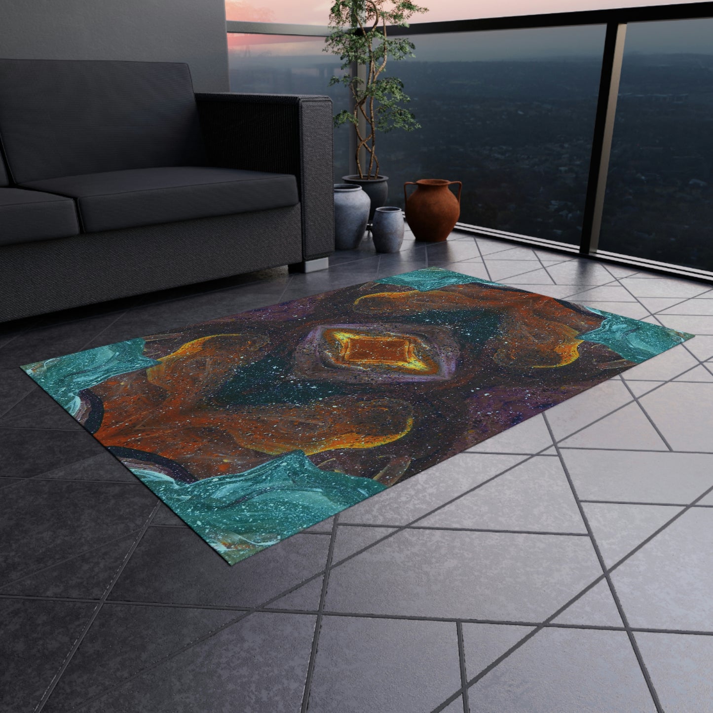 The Symmetry of Life Outdoor Rug