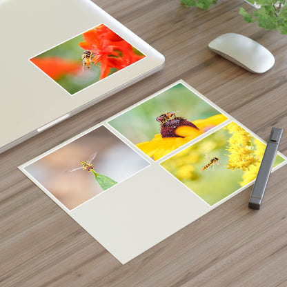 Flower Fly Macro Photo Vinyl Stickers