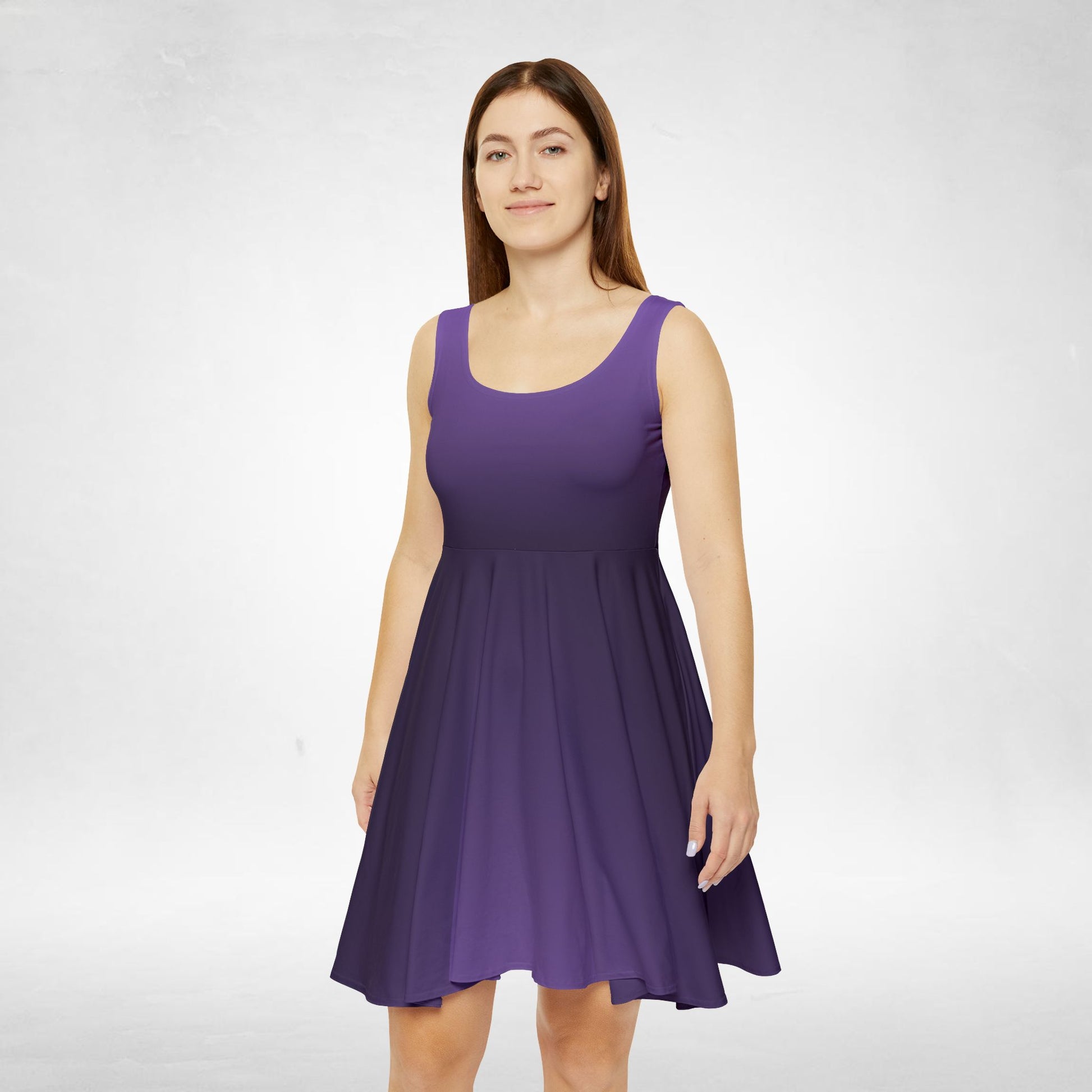 womens purple skater dress Lovskoo Womens Summer Spring Sweetheart Neck Ruffle Elegant Long Sleeve Mini Short Swing Skater Dresses Purple M, Women's, Size: Medium