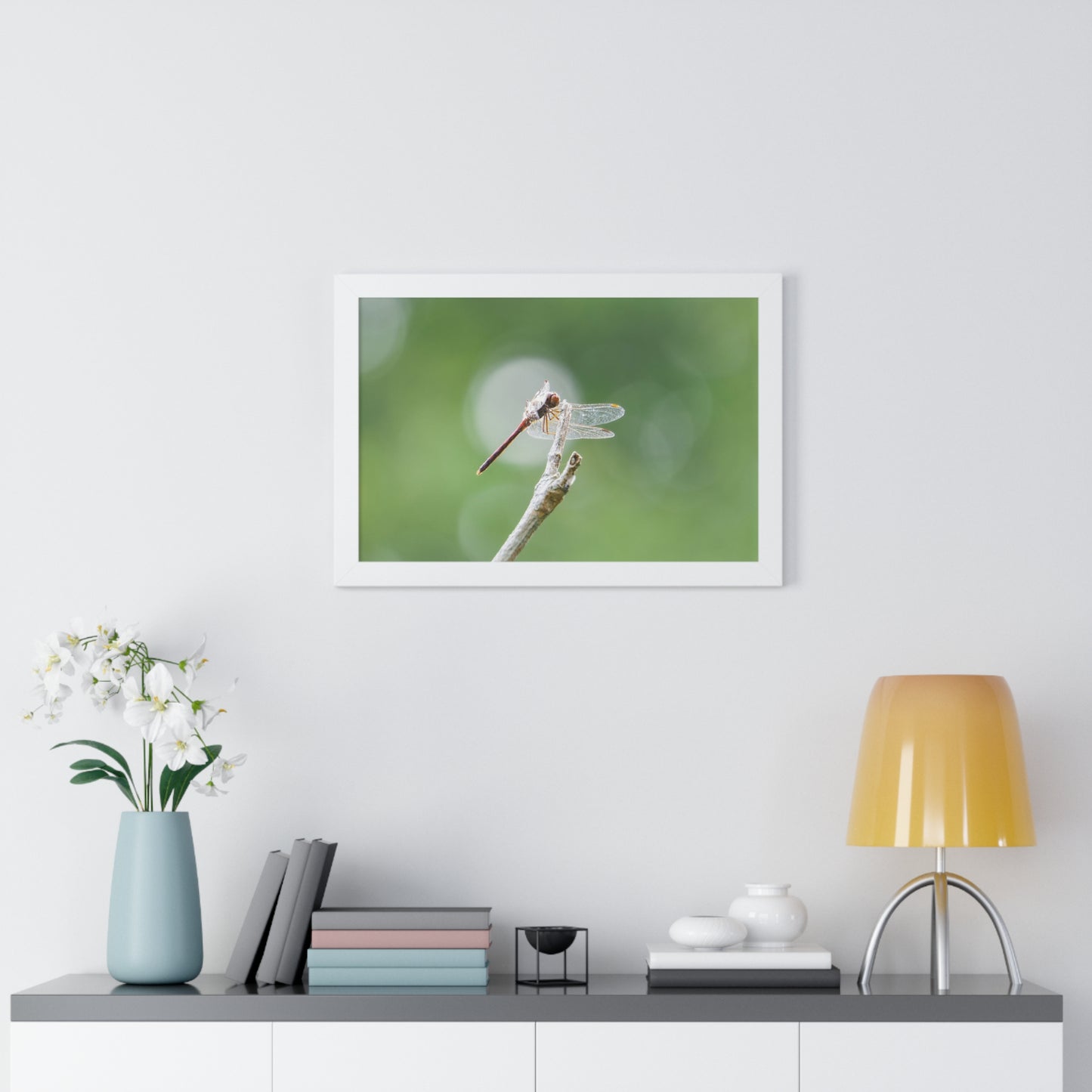 Dramatic Dragonfly Framed Matte Print