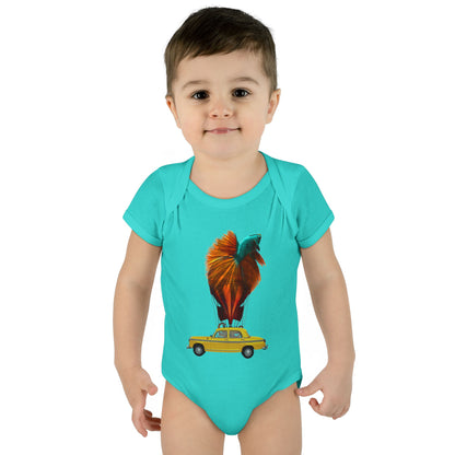 Aquamobile Taxi Service 100% Cotton Baby Onesie 6M-18M (multicolors)