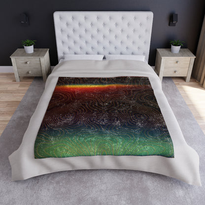 Spectral Heat Wave Velvet Blanket