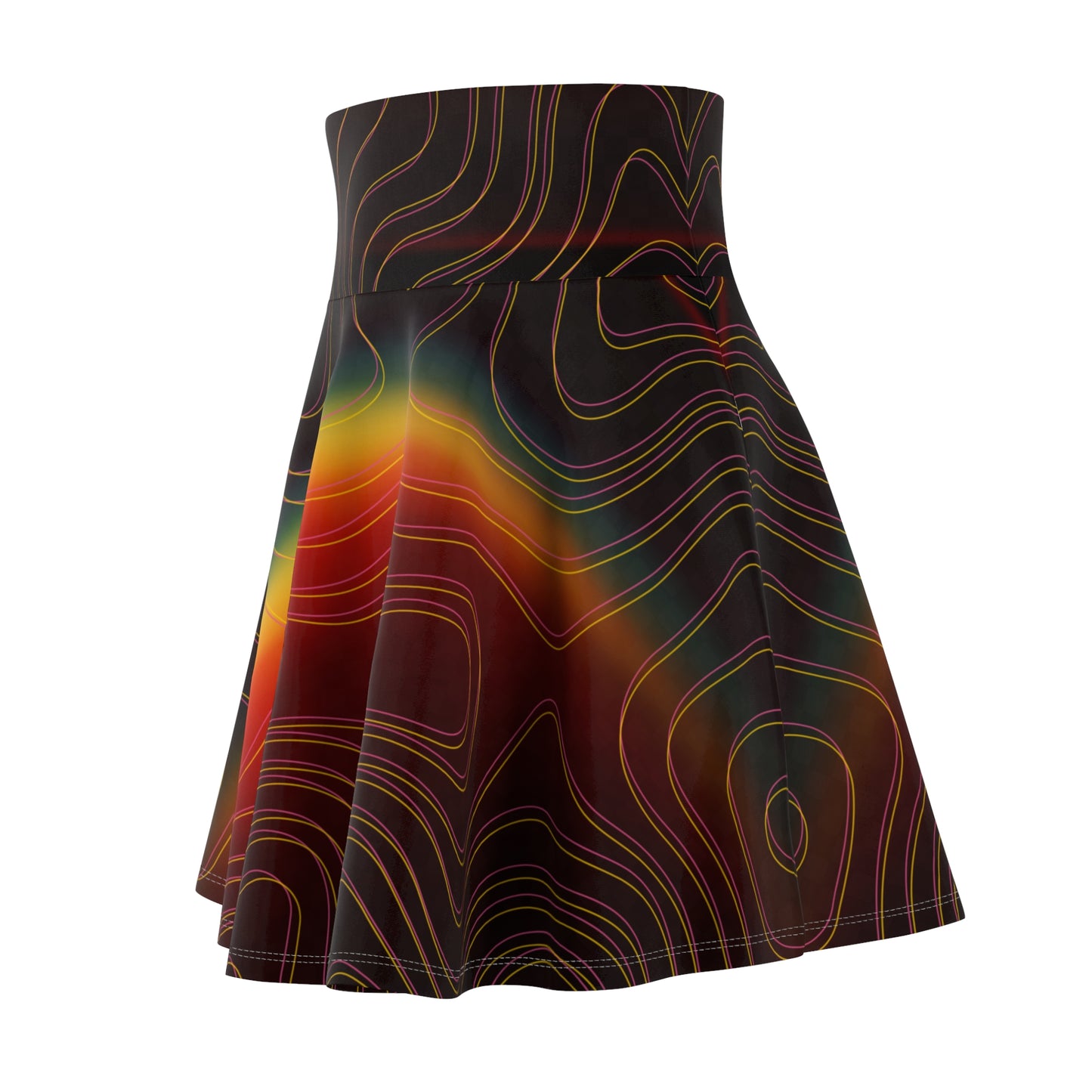 Spectral Heat Wave Women's Flowy Skirt