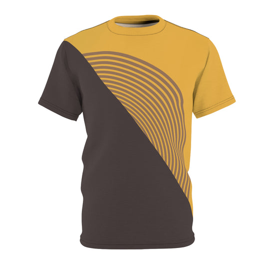 Yellow & Gray Geometric Men's Tee