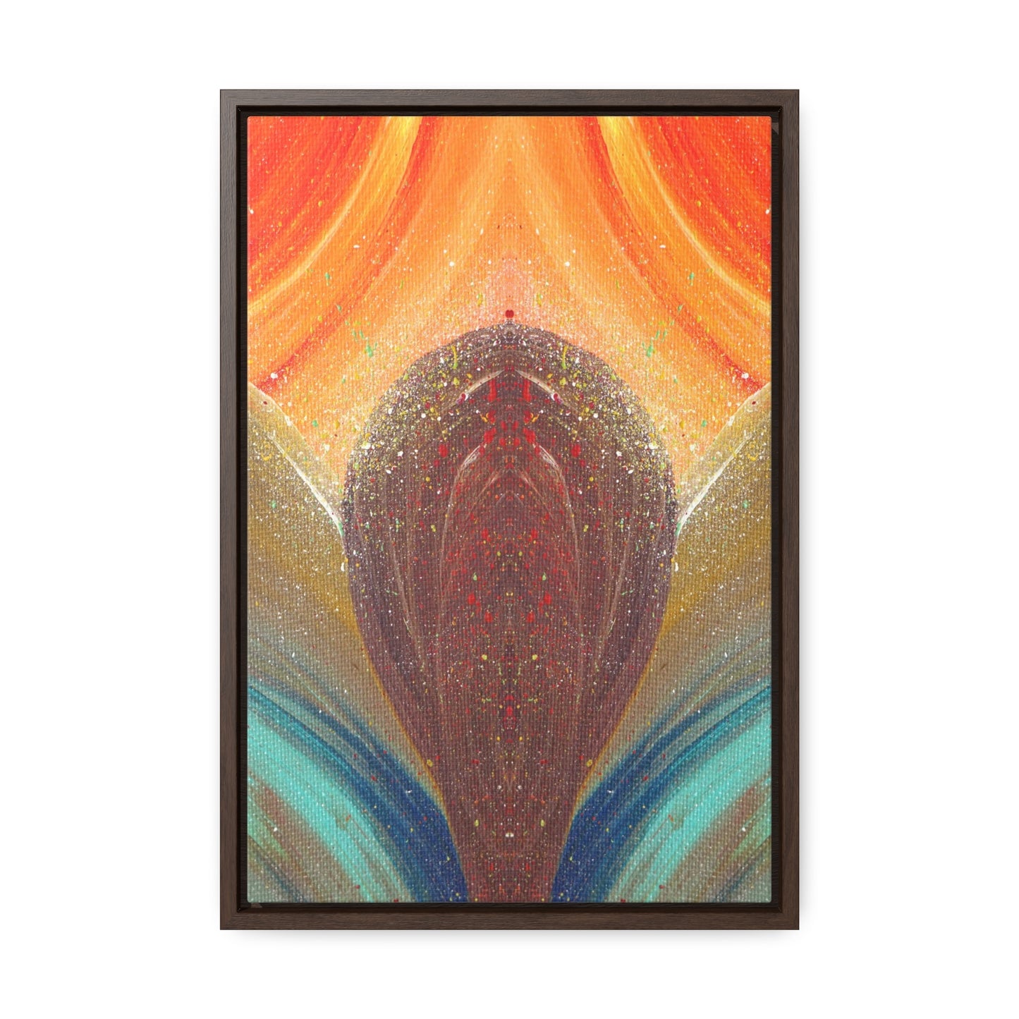 Flow of Magnetism Framed Canvas Print