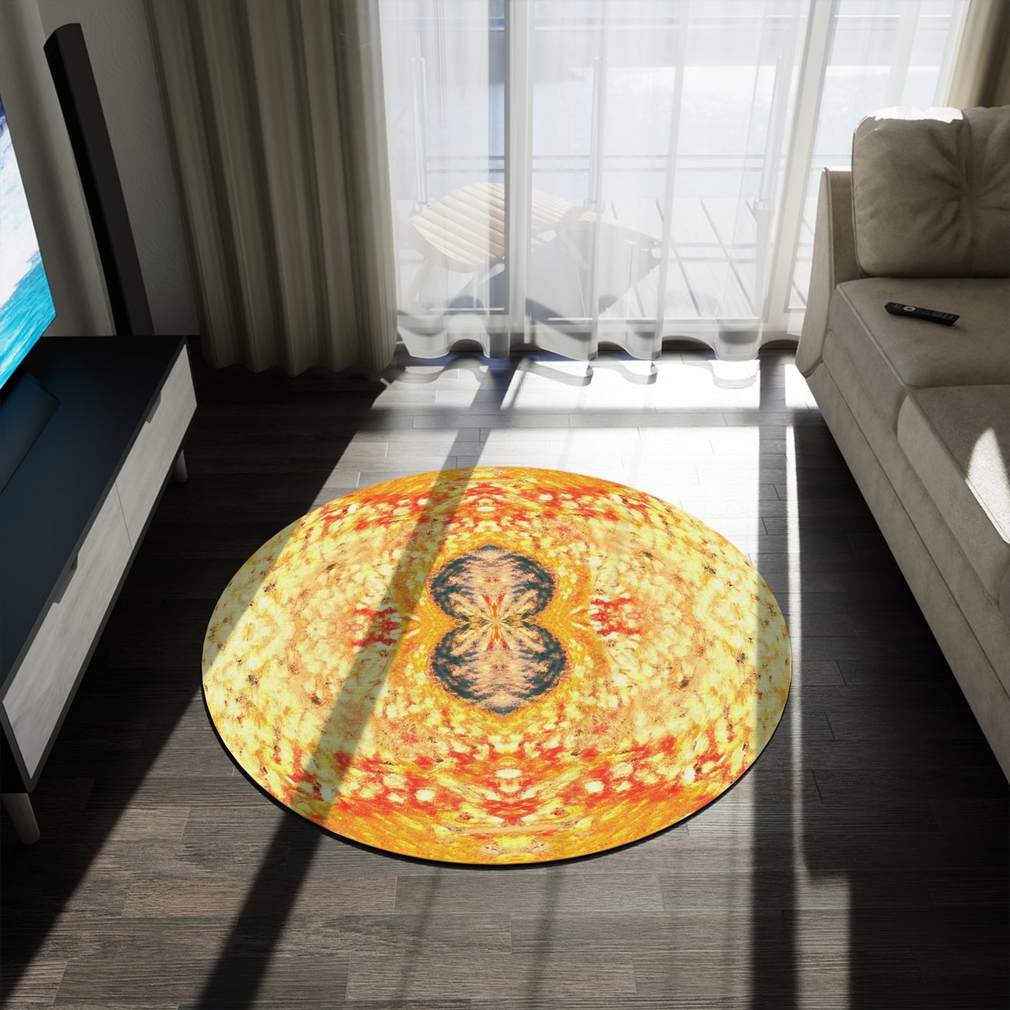 Fire Spirits Round Rug