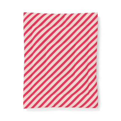 Diagonal Pink Stripes 100% Cotton Comforter