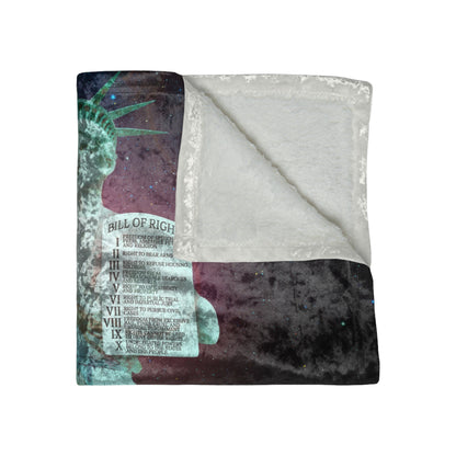 Divine Lady Liberty Crushed Velvet Blanket