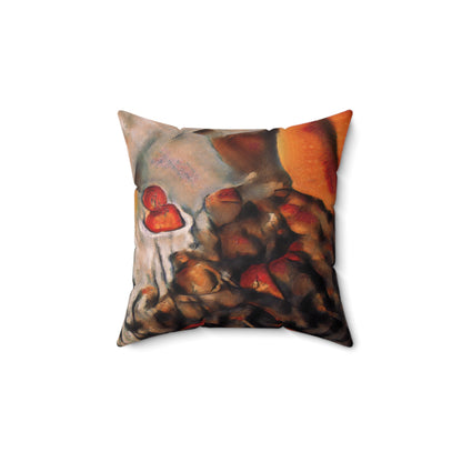 Burnt Umber Rocks Faux Suede Throw Pillow