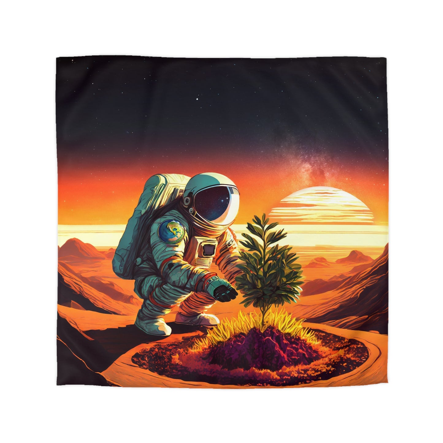 A Promethean Fable Woven Duvet Cover