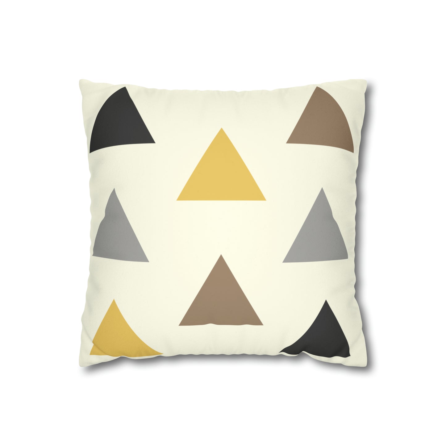 Warm Triangles Faux Suede Throw Pillow Case (multi sizes)