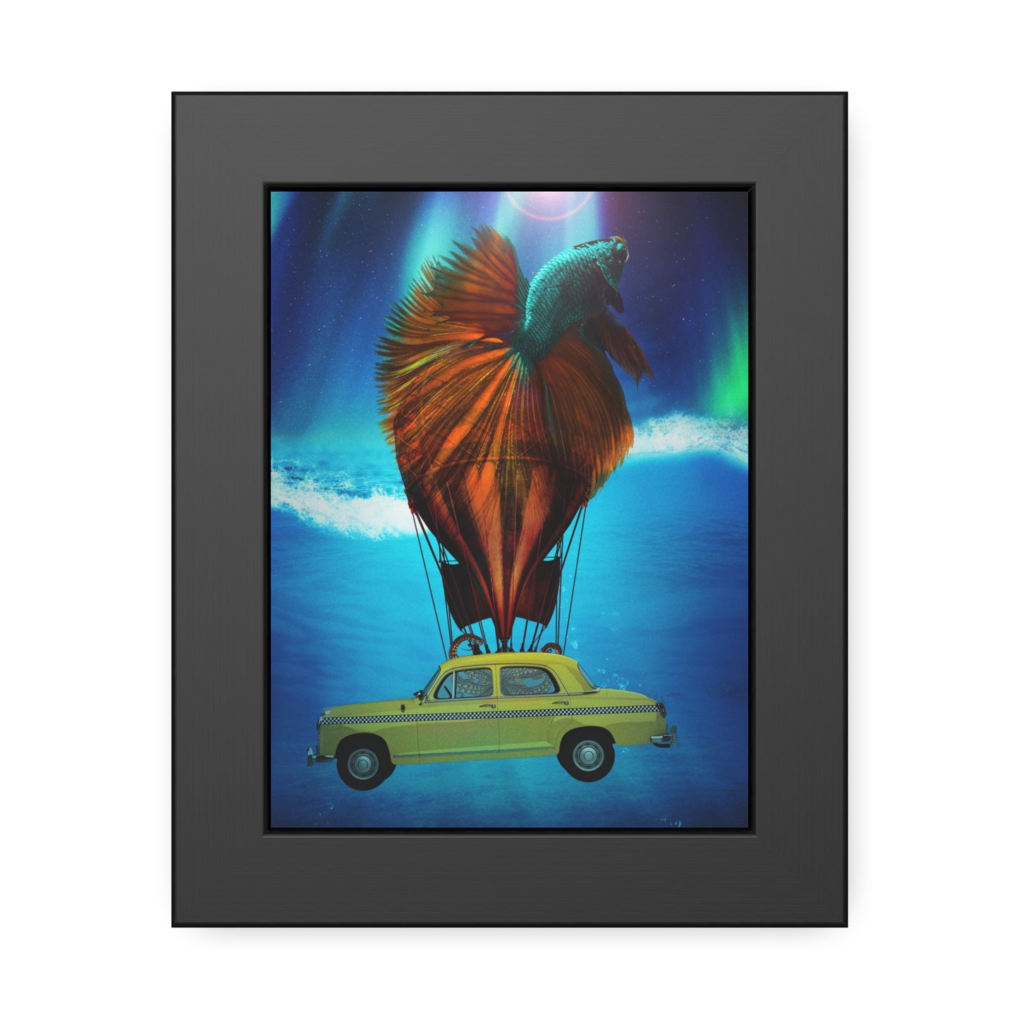 Aquamobile Taxi Service Framed Print | Surreal Art