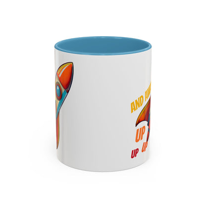 Rocket Ship Liftoff Colorful Ceramic Mug (11, 15oz)