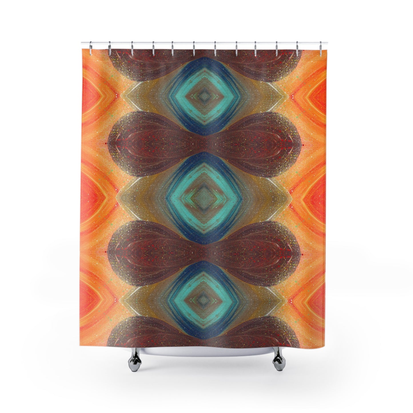 Flow of Magnetism Abstract Art Shower Curtain