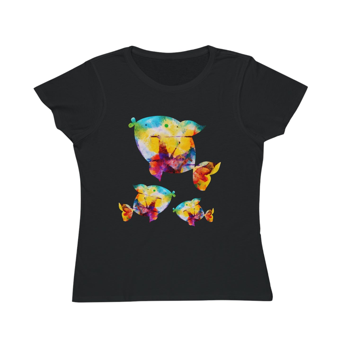 Happiness is a Painted Fish Organic Cotton Women's T-Shirt