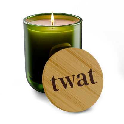 Engraved Spicy T-Word Scented Soy Candle, 14oz | Funny Joke Gifts