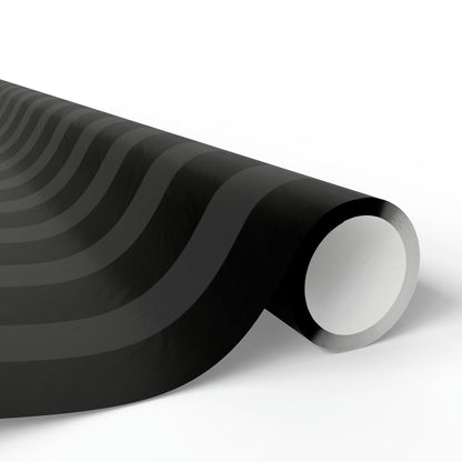 Black + Gray Stripes Wrapping Paper Roll (3 sizes)