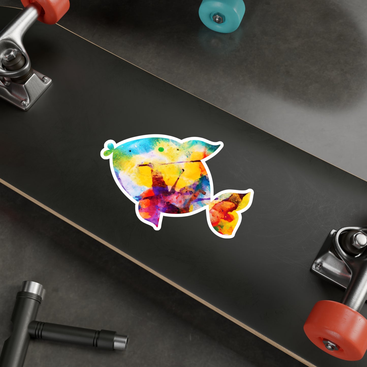 Happiness is a Painted Fish Vinyl Decal Stickers