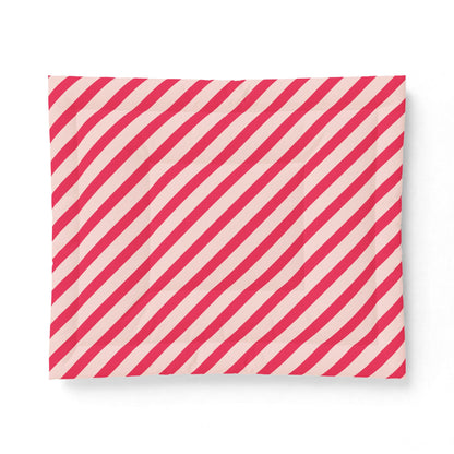 Diagonal Pink Stripes 100% Cotton Comforter