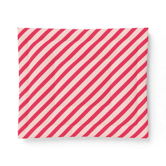 Diagonal Pink Stripes 100% Cotton Comforter
