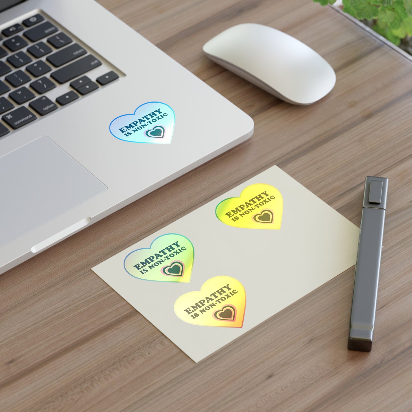 Empathy Is Non-Toxic Holographic Vinyl Stickers (multi sizes)