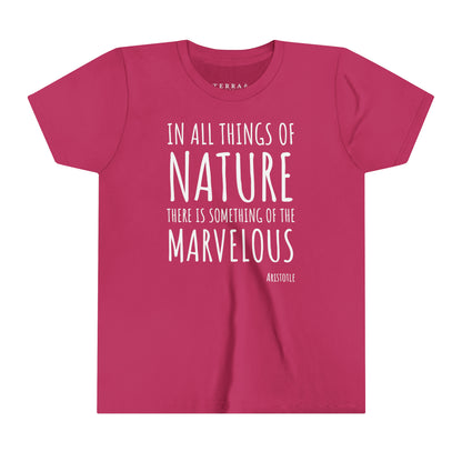 Marvelous Nature Aristotle Quote Kids' T-Shirt (multicolors)