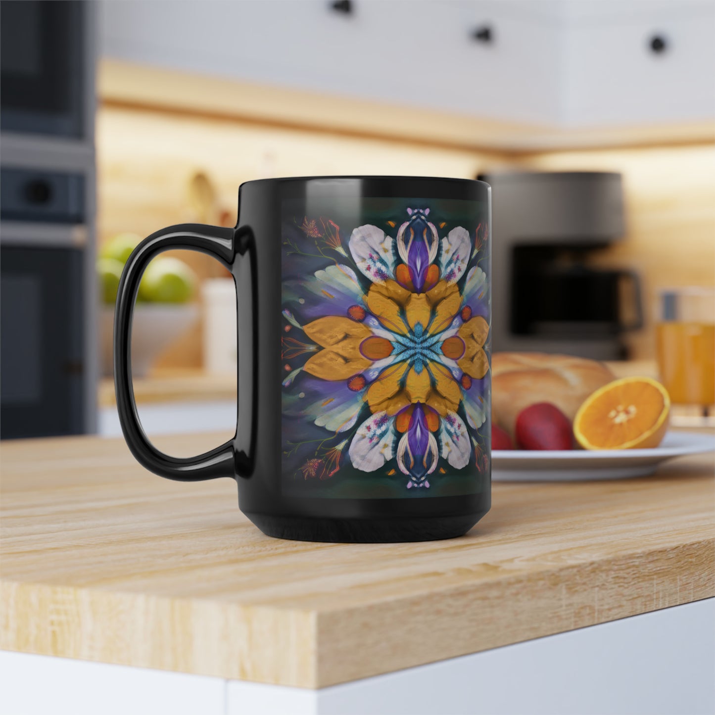 Flower Alchemy 15oz Black Mug