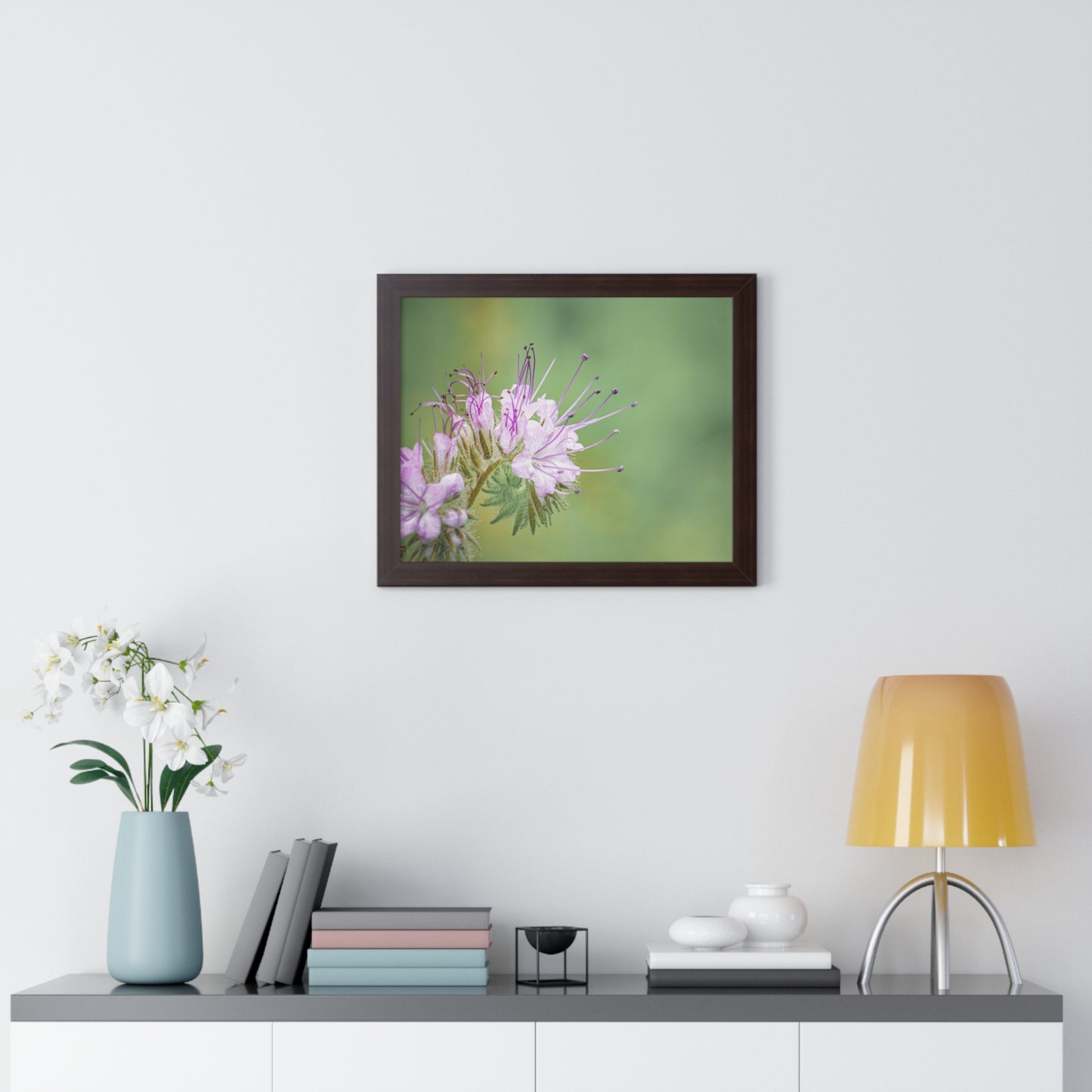 Macro Purple Wildflowers Framed Matte Print