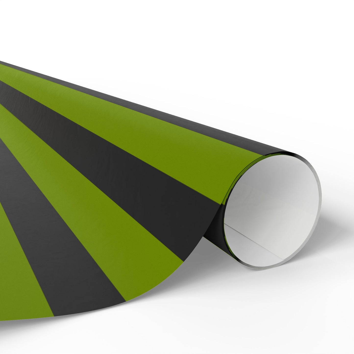 Avocado Green Striped Wrapping Paper Roll (3 sizes)