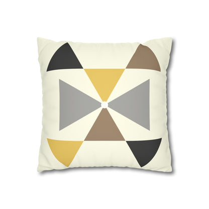 Geometric Triangle Design Faux Suede Throw Pillow Case (multi sizes)