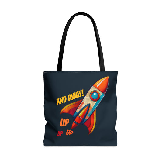 Rocket Ship Liftoff Tote Bag