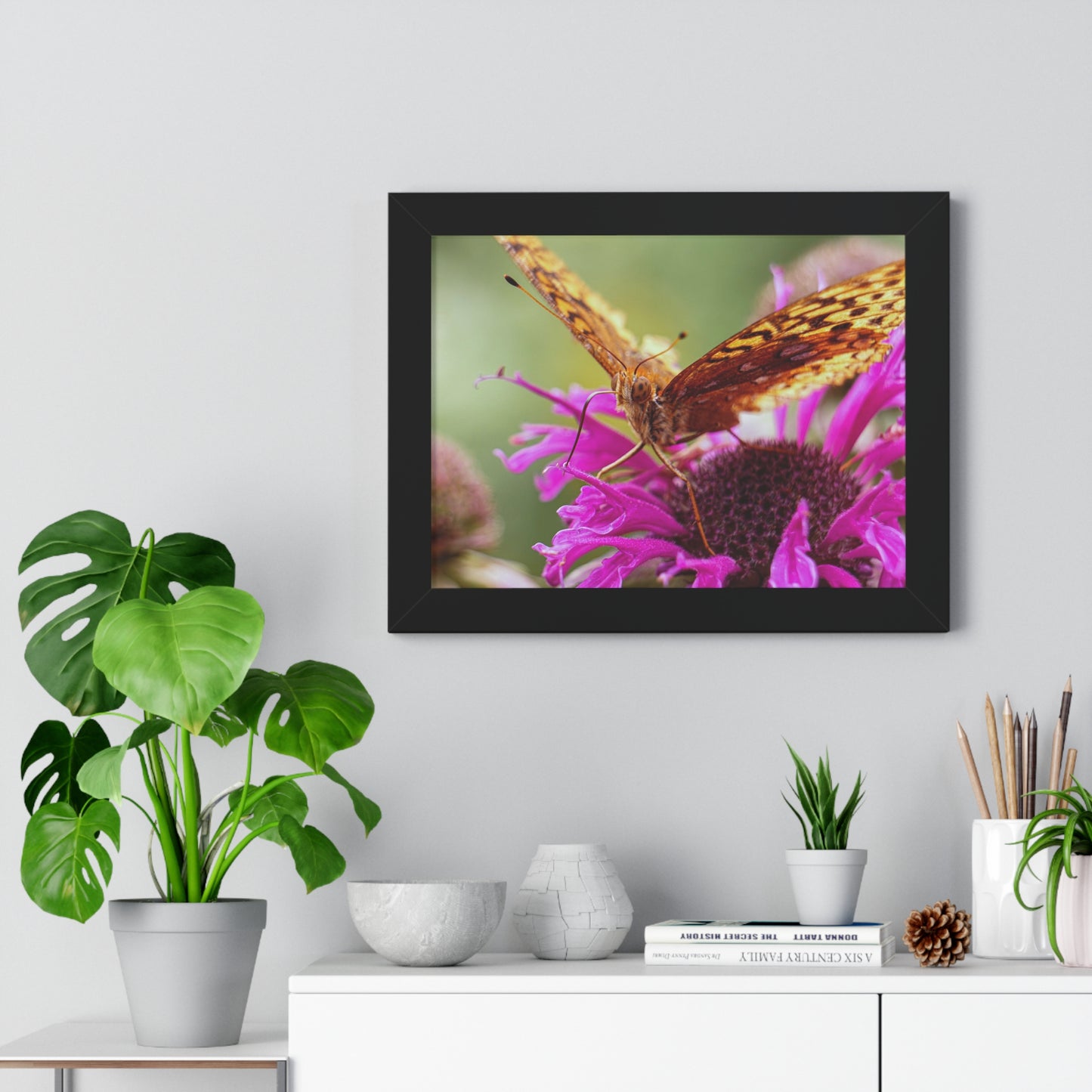 Fritillary Butterfly in Macro Framed Matte Print