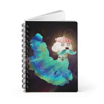 Surreal Astro Dog of Time Spiral-Bound Lined Notebook