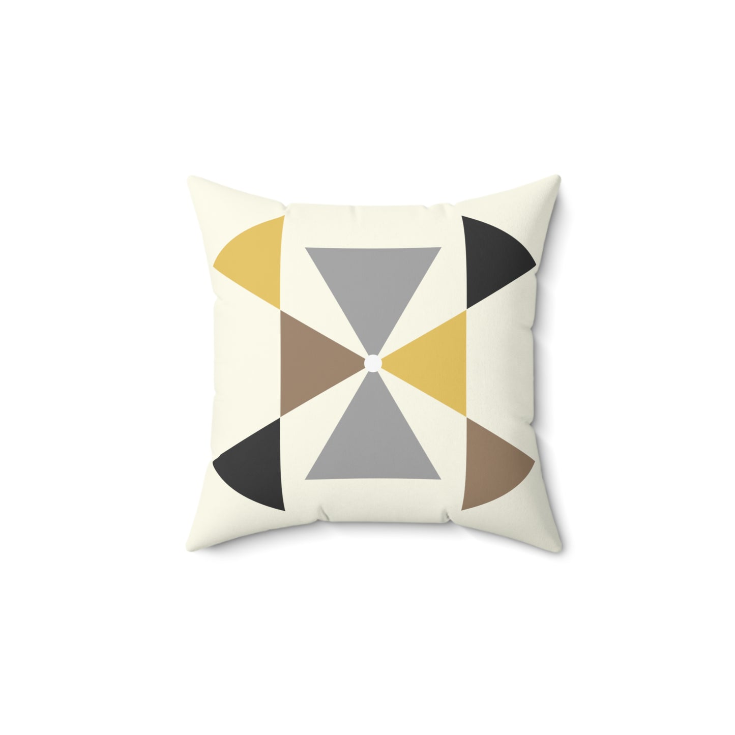 Geometric Triangle Design Faux Suede Throw Pillow